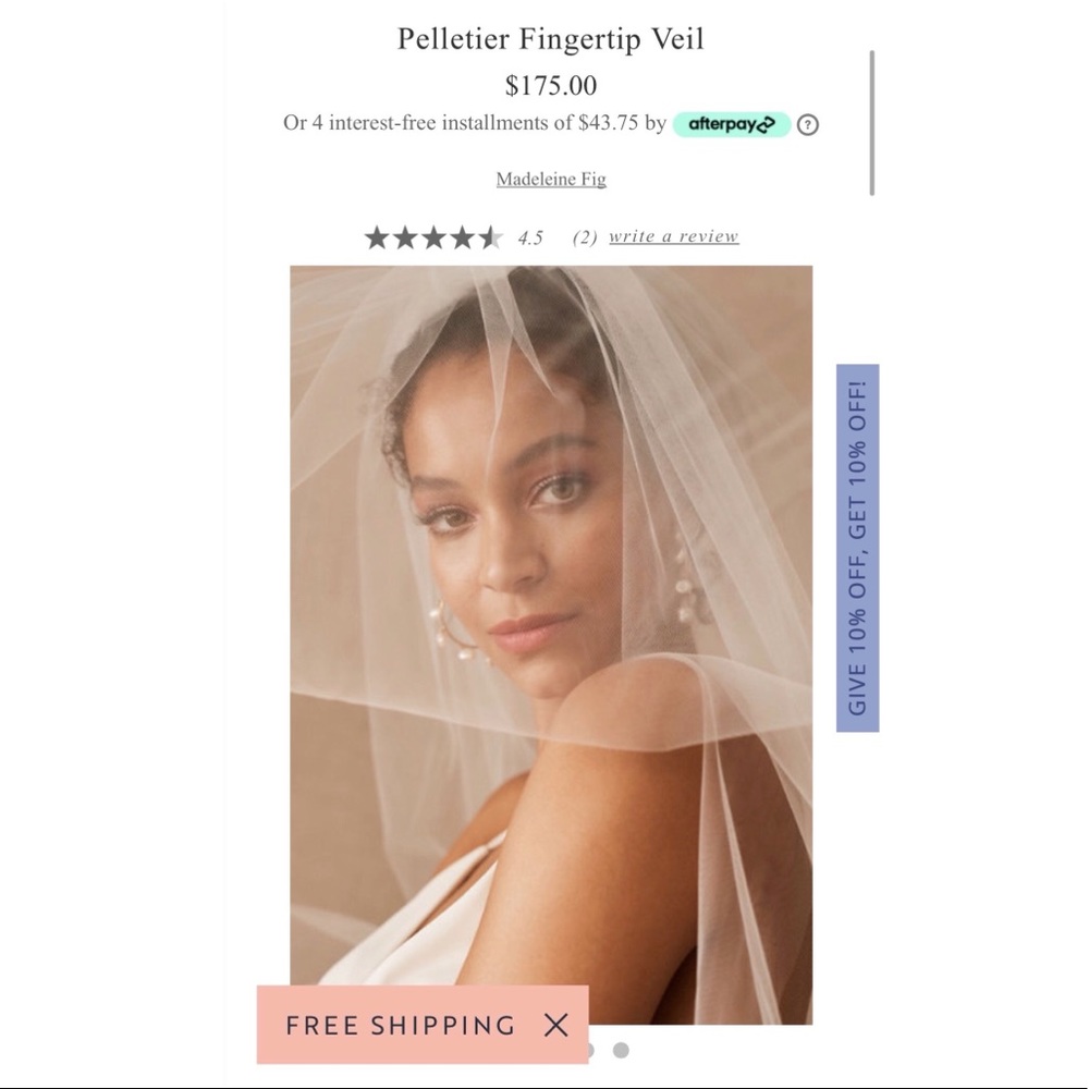 BHLDN Pelletier Fingertip Veil